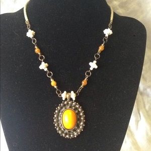 Boho desert style pendant necklace